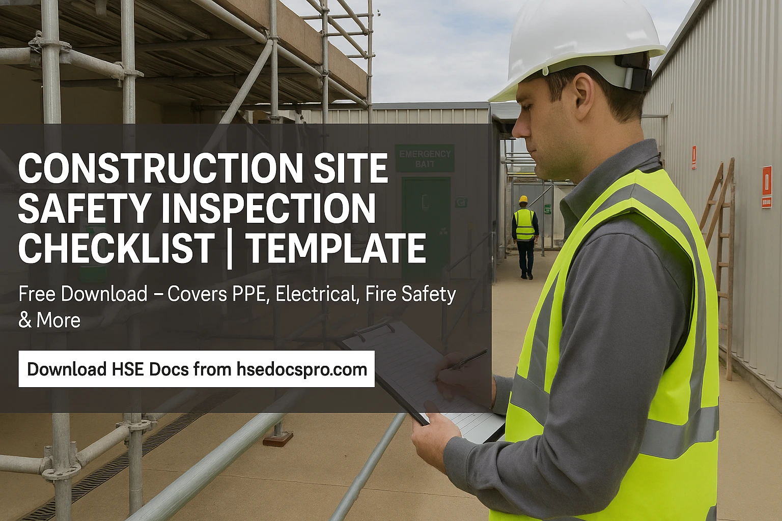 Construction Site Safety Inspection Checklist Template | Download