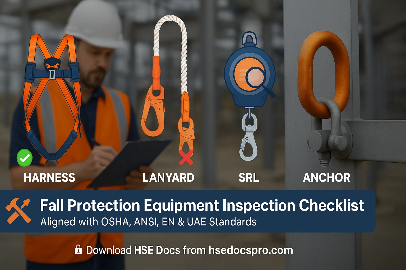 Fall Protection Equipment Inspection Checklist Template