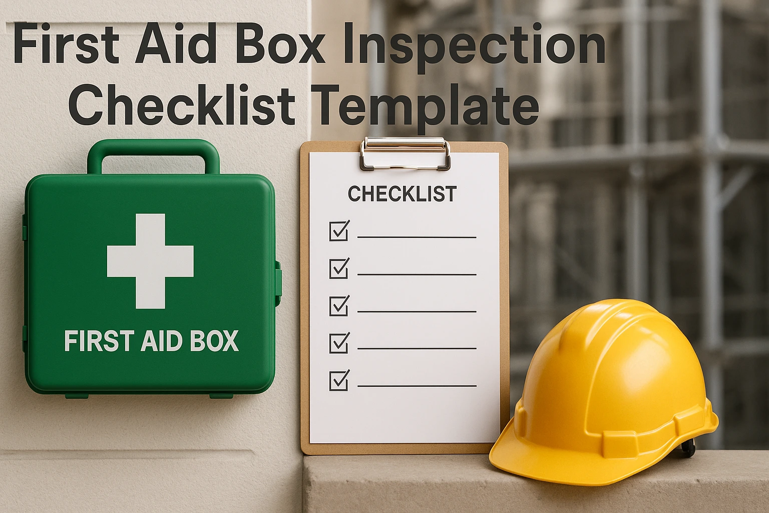 First Aid Box Inspection Checklist Template