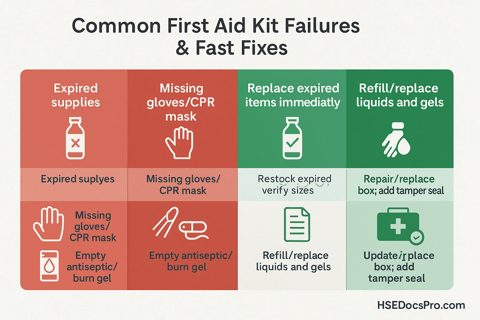 First Aid Kit Inspection Checklist | Download for Safety Officers