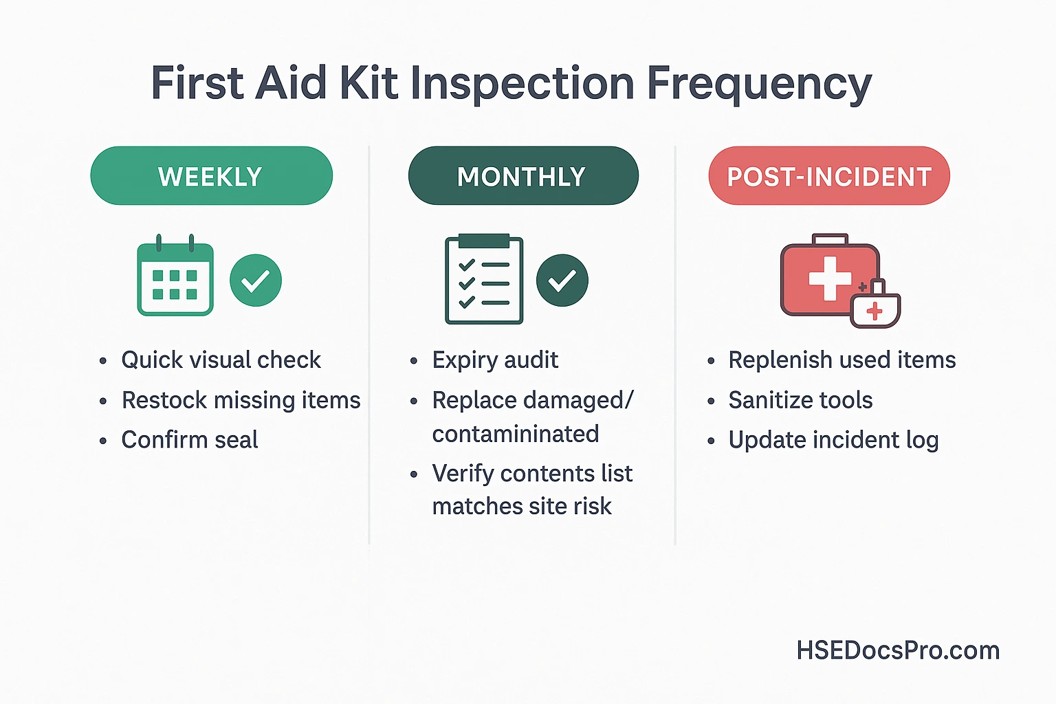 First Aid Kit Inspection Checklist | Download for Safety Officers