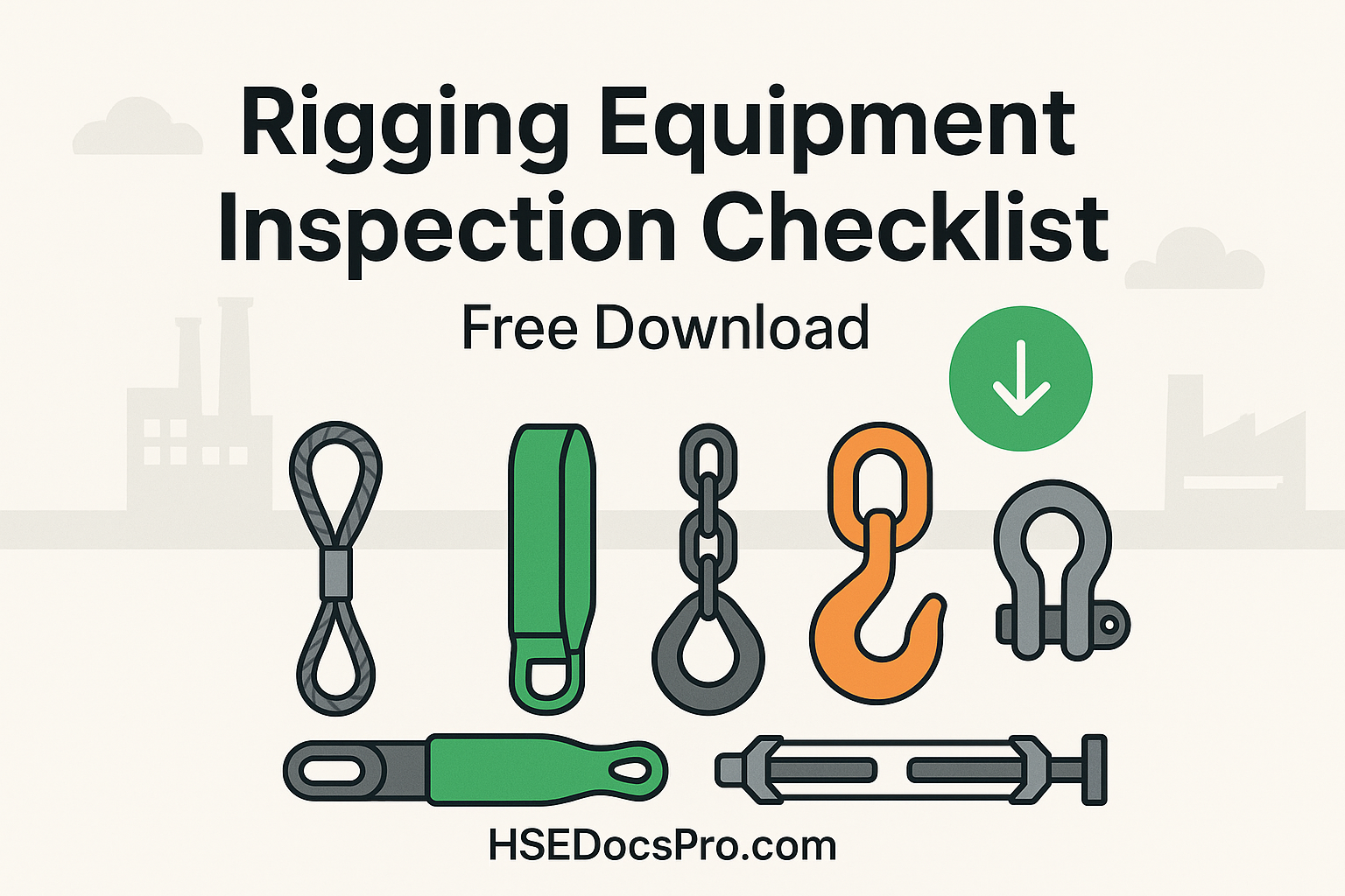 Daily Rigging Inspection Checklist Rigging Equipment Inspection Checklist Template