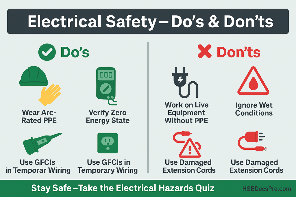 Electrical Hazards Quiz: Test Your Knowledge on Workplace Safety